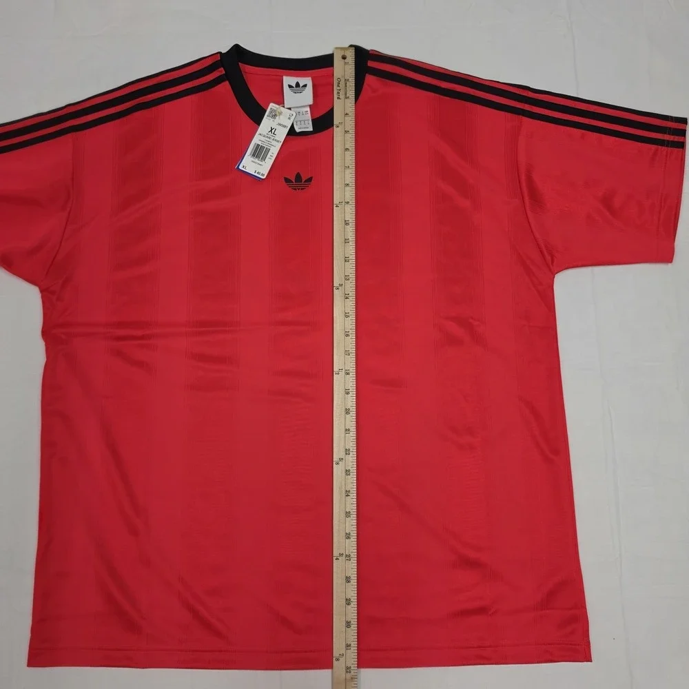 Adidas Jacquard Jersey Red Black JW5881 Men's Size XLarge
